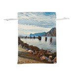 Ducks on Gardasee Lightweight Drawstring Pouch (M) Front