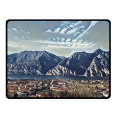 Lake In Italy One Side Fleece Blanket (small) by ConteMonfrey