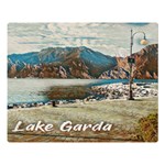 Calm Day On Lake Garda One Side Premium Plush Fleece Blanket (Large) 80 x60  Blanket Front