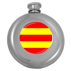 Aust Agder Flag Round Hip Flask (5 Oz) by tony4urban