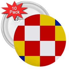 Antwerp Flag 3  Buttons (10 Pack)  by tony4urban