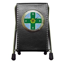 Derbyshire Flag Pen Holder Desk Clock by tony4urban