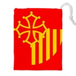 Languedoc Roussillon Flag Drawstring Pouch (4XL) Front