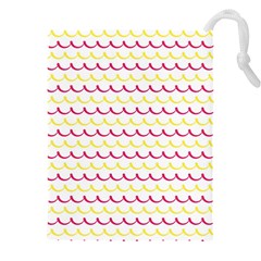 Pattern Waves Drawstring Pouch (4xl) by artworkshop