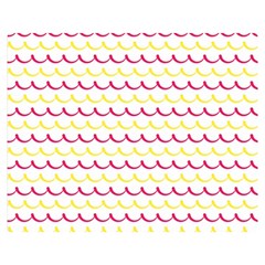 Pattern Waves One Side Premium Plush Fleece Blanket (medium) by artworkshop