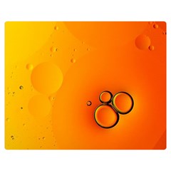 Wallpaper Liquid Bubbles Macro Orange Bright One Side Premium Plush Fleece Blanket (medium) by artworkshop