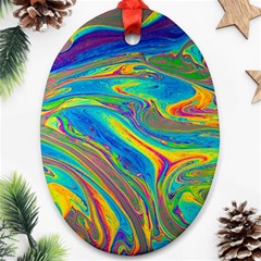 My Bubble Project Fit To Screen Oval Ornament (two Sides) by artworkshop