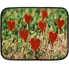 Valentine Day Heart Pattern Love Fleece Blanket (mini) by artworkshop