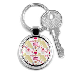 Desserts Pastries Baking Wallpaper Key Chain (round) by Ravend