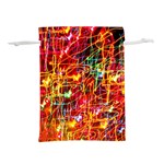 Design Art Pattern Lightweight Drawstring Pouch (M) Back