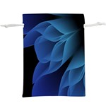Abstract Blue Background Lightweight Drawstring Pouch (XL) Back