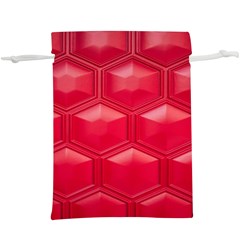 Red Textured Wall Lightweight Drawstring Pouch (xl) by artworkshop