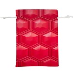 Red Textured Wall Lightweight Drawstring Pouch (XL) Front