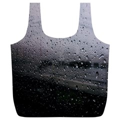 Rain On Glass Texture Full Print Recycle Bag (xl) by artworkshop