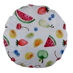 Fruit! Large 18  Premium Flano Round Cushions Back
