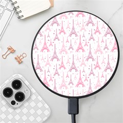 Eiffel Tower Pattern Wallpaper Wireless Fast Charger(black) by Ravend