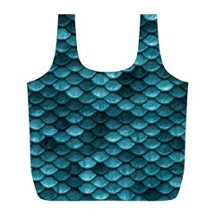 Teal Scales! Full Print Recycle Bag (l) by fructosebat