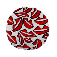Lips 1 Standard 15  Premium Round Cushions by Mazipoodles