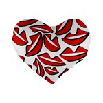 Lips 1 Standard 16  Premium Heart Shape Cushions Front