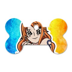 Nami Lovers Money Dog Tag Bone (one Side) by designmarketalsprey31