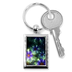 Fractalflowers Key Chain (rectangle) by Sparkle