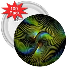 Digitalart  Waves 3  Buttons (100 Pack)  by Sparkle