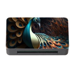 Peacock Bird Feathers Colorful Texture Abstract Memory Card Reader With Cf by Pakemis