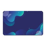 Abstract Blue Texture Space Magnet (Rectangular) Front