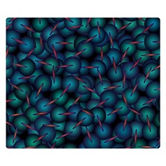 Background Abstract Textile Design One Side Premium Plush Fleece Blanket (small) by Ravend