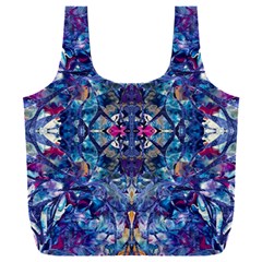 Denim On Pour Full Print Recycle Bag (xxl) by kaleidomarblingart