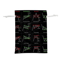 Chart Pattern Lightweight Drawstring Pouch (l) by Sapixe