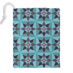 Floral Pattern Floral Motif Drawstring Pouch (4XL) Back