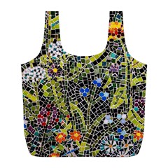 Mosaic Background Pattern Texture Full Print Recycle Bag (l) by Ravend