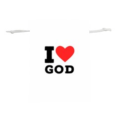 I Love God Lightweight Drawstring Pouch (l) by ilovewhateva