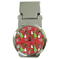 Santa Snowman Gift Holiday Money Clip Watches by Uceng