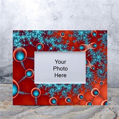 Fractal Pattern Background White Tabletop Photo Frame 4 x6  by Uceng