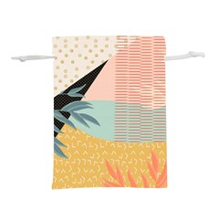 Leaves Pattern Design Colorful Lightweight Drawstring Pouch (m) by Uceng
