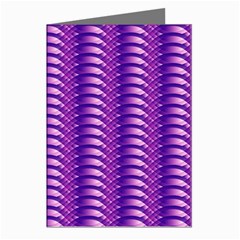 Purple Textile Vibrant Decor 3d Greeting Cards (pkg Of 8) by Ravend