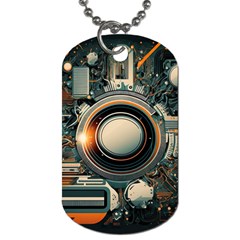 Illustrations Technology Robot Internet Processor Dog Tag (two Sides) by Ravend