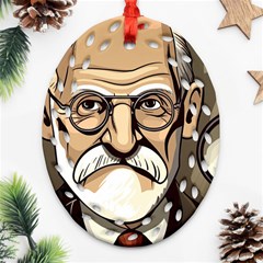 Ai Generated Psychotherapist Psychology Therapy Oval Filigree Ornament (two Sides) by danenraven