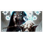 Ai Generated Viking God Fantasy Dog Norse Man Banner and Sign 4  x 2  Front
