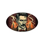 Ai Generated Nikola Tesla Tesla Nikolas Electricity Sticker (Oval) Front