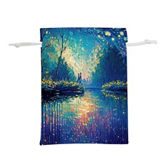 Oil Painting Night Scenery Fantasy Lightweight Drawstring Pouch (m) by Ravend