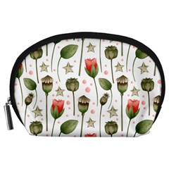 Poppies Red Poppies Red Flowers Accessory Pouch (large) by Ravend