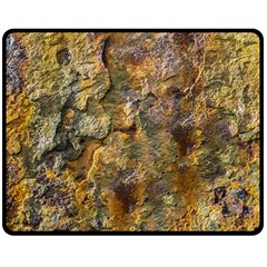 Rusty Orange Abstract Surface Fleece Blanket (medium) by dflcprintsclothing