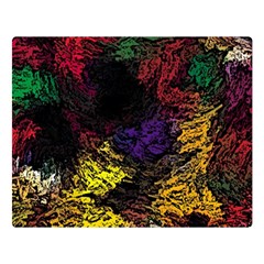 Abstract Painting Colorful One Side Premium Plush Fleece Blanket (large) by Ravend