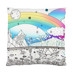 Rainbow Fun Cute Minimal Doodle Drawing Arts Standard Cushion Case (two Sides) by Ravend