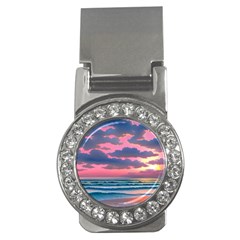 Sunset Over The Beach Money Clips (cz)  by GardenOfOphir