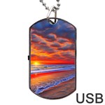 Golden Sun Dog Tag USB Flash (Two Sides) Front