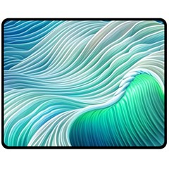 Pastel Abstract Waves Pattern Fleece Blanket (medium) by GardenOfOphir